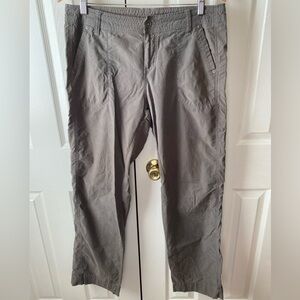 KÜHL Drk Taupe Herringbone Cotton Blend Mid-Rise Straight Leg Hiking Pants SZ 12